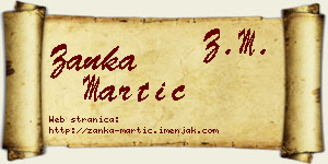Žanka Martić vizit kartica